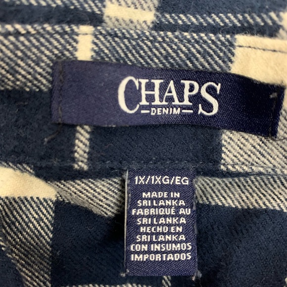 Chaps womens plaid shacket zip front , size 1x - Picture 4 of 4